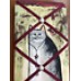 Artistic CAT Fabric Memo Message Board, French, Feline, 26" tall x 8" wide, NEW   253781109133